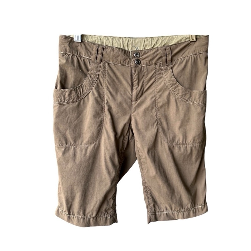 REI Shorts Tan Brown Hiking Nylon Stretch Knee Length Gorpcore Trail Outdoor 4